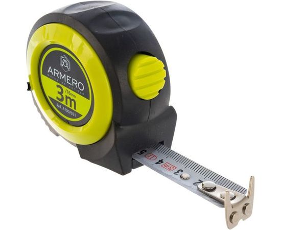 Рулетка с автоблокировкой, 3м/16мм, магнит, нейлон ARMERO A100/031 – изображение 2