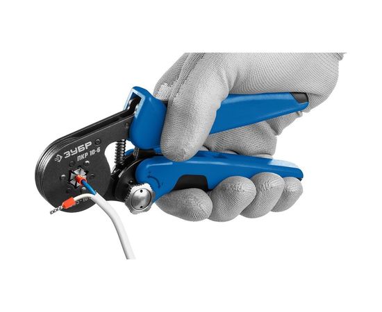 Пресс-клещи ЗУБР Профессионал ПКР-10-6 для втулочных наконечников 0.25 - 10 мм.кв 22678 – изображение 6