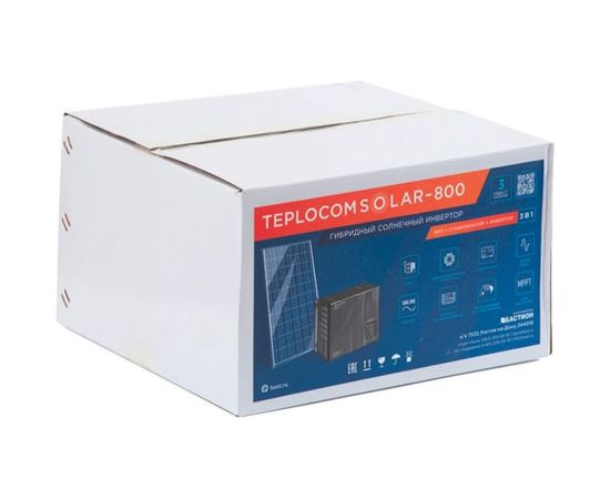 Многофункциональный инвертор Бастион TEPLOCOM SOLAR-800 220В 800ВА 500Вт 2411 – изображение 2