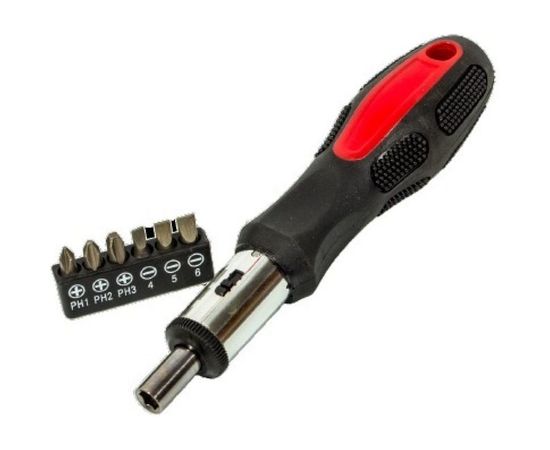 Отвертка с насадками GROSSMEISTER реверсивная, 6 бит 012007001 