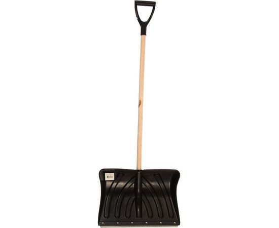 Пластмассовая лопата с оцинкованной планкой на заклепках, деревянным черенком 1-го сорта и V-образной ручкой Gigant «Домбай» GSSL-2 (Россия) 