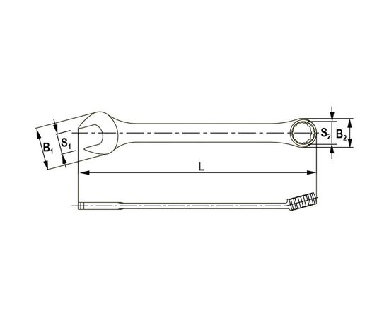 Гаечный ключ Thorvik CWI0916 комбинированный дюймовый 9/16 52912 