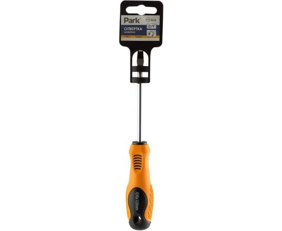 Отвертка Park шлицевая SL6х100 мм двухкомпонентная рукоятка 008410 