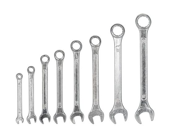 Набор комбинированных ключей KROFT CS 8 предметов 210008 – изображение 2