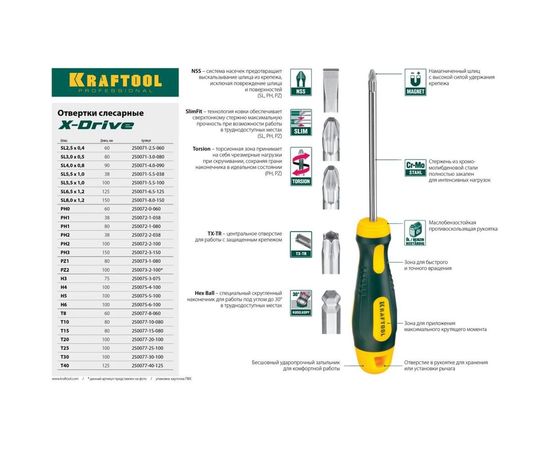 Отвертка KRAFTOOL Х-Drive PH 0x60 250072-0-060 – изображение 2