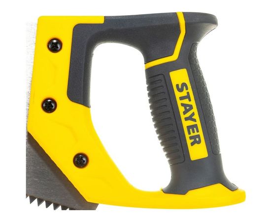Ножовка по дереву пила Stayer "Cobra 5" 400 мм, 5 TPI, прямой крупный зуб, быстрый рез поперек волокон, для крупных и средних заготовок, 1506-40_z02 – изображение 3