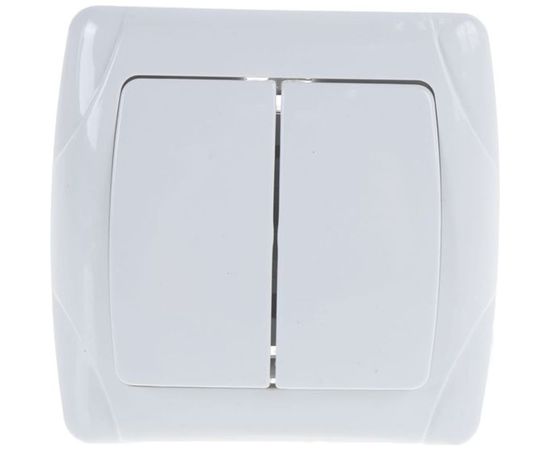 Выключатель UNIVersal Маргарита 2 клавиши, белый М0023 