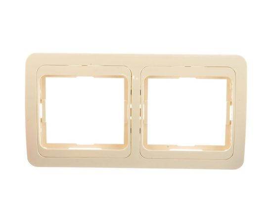 Рамка UNIVersal Валери 2-х местная, горизонтальная, слоновая кость ivory Б-ВР002Г 