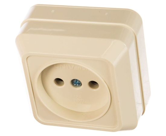 Розетка без заземления, бежевая UNIVersal Олимп Б-О0022 
