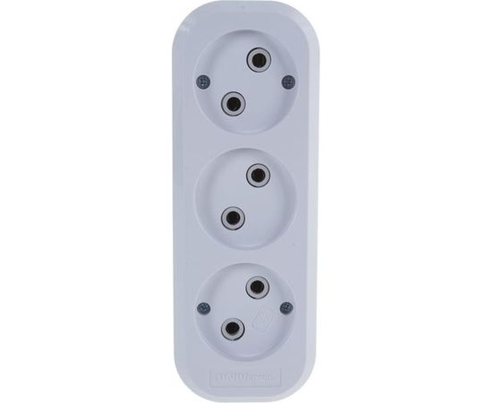 Колодка без заземления, 3 гнезда, AБС-пластик UNIVersal E203 