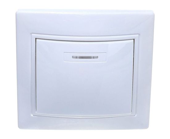 Одноклавишный выключатель с подсветкой, белый UNIVersal Севиль С0121 