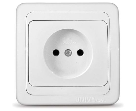 Розетка UNIVersal Валери б/з белая В0022 