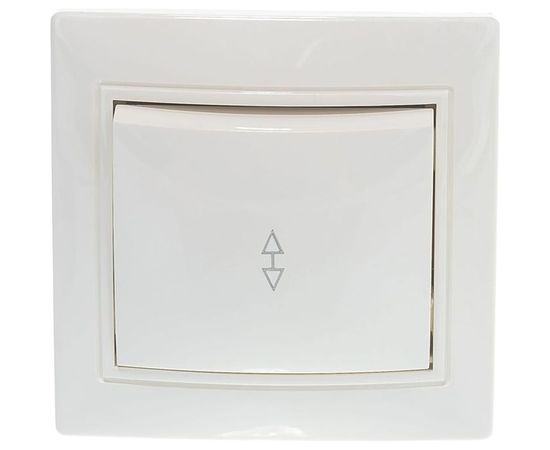 Проходной выключатель, 1 клавиша UNIVersal Севиль слоновая кость ivory Б-С0025 