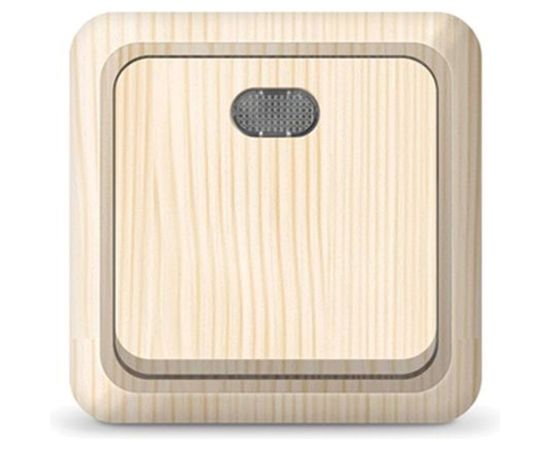 Выключатель UNIVersal Олимп 1 клавиша, с подсветкой, сосна 5560827 