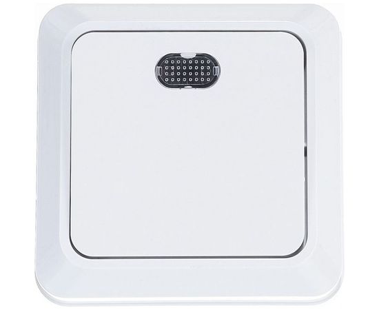 Одноклавишный выключатель с подсветкой, белый UNIVersal Олимп О0121 