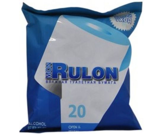 Влажная гипоаллергенная антибактериальная туалетная бумага АВАНГАРД MON RULON 18х18 см, 20 шт. MR-48123 