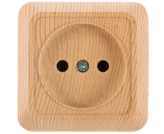 Розетка UNIVersal Олимп б/з сосна 5560896 