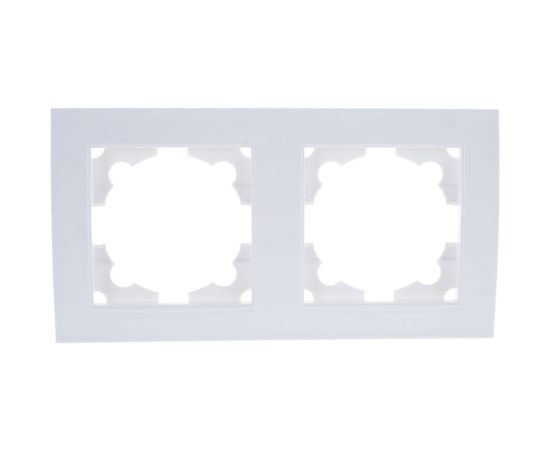 Двухместная горизонтальная рамка, белая UNIVersal Бриллиант 7947465 