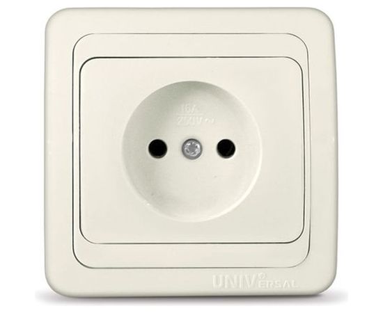 Розетка UNIVersal Валери б/з слоновая кость ivory Б-В0022 