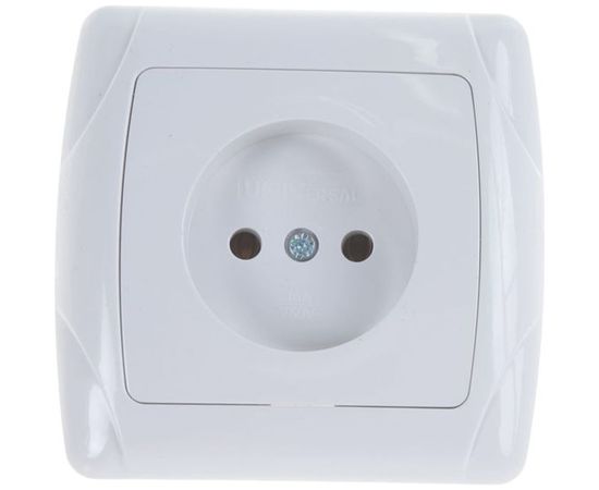 Розетка UNIVersal Маргарита б/з белая М0022 