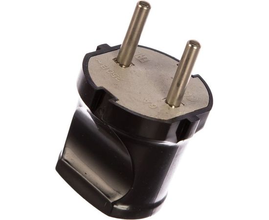 Вилка б/з, черная 6А 250В UNIVersal A0113 