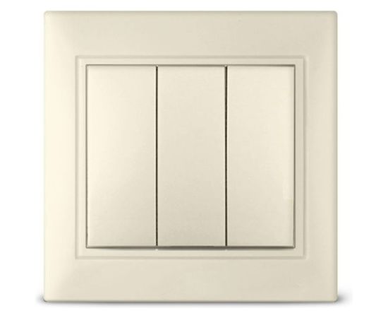 Выключатель, 3 клавиши UNIVersal Севиль слоновая кость ivory Б-С0043 