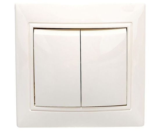 Выключатель, 2 клавиши UNIVersal Севиль слоновая кость ivory Б-С0023 