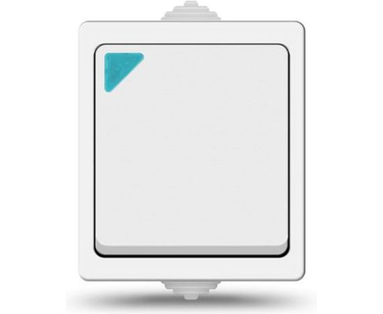 Выключатель UNIVersal Аллегро 1 клавиша, с подсветкой, IP54, белый 5563477 