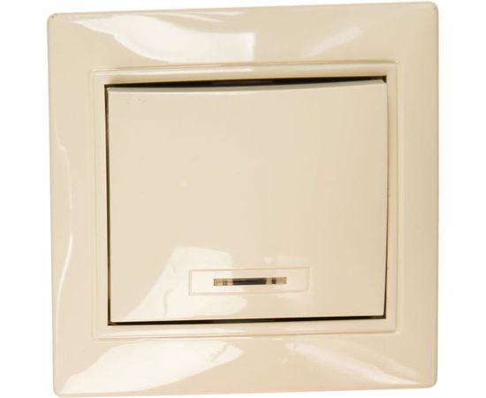 Выключатель с подсветкой, 1 клавиша UNIVersal Севиль слоновая кость ivory Б-С0121 