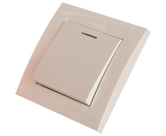 Одноклавишный выключатель с подсветкой, белый UNIVersal Бриллиант 7947397 