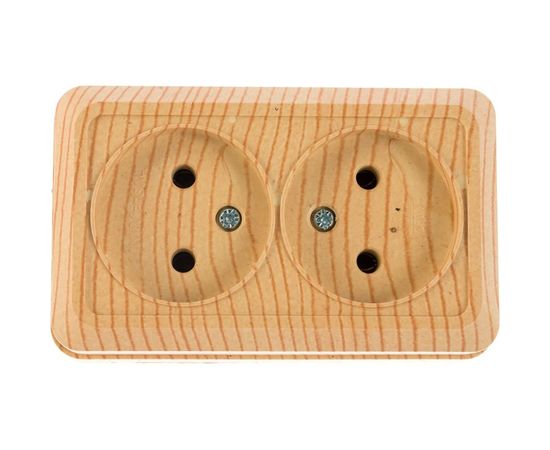 Розетка 2-м UNIVersal Олимп б/з сосна 5560858 