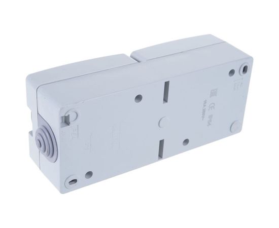Вертикальная розетка, 2 гнезда UNIVersal Аллегро с/з, з/ш, IP54, с крышкой, серая 1275 – изображение 6
