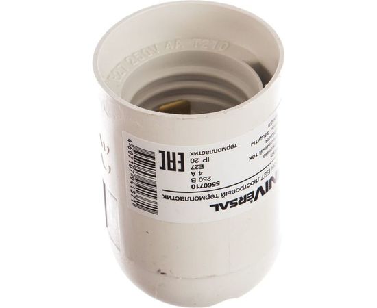 Патрон Е27 подвесной термопластик 4А 250В c этикеткой UNIVersal 5560710 – изображение 2