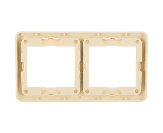 Рамка UNIVersal Валери 2-х местная, горизонтальная, слоновая кость ivory Б-ВР002Г – изображение 2