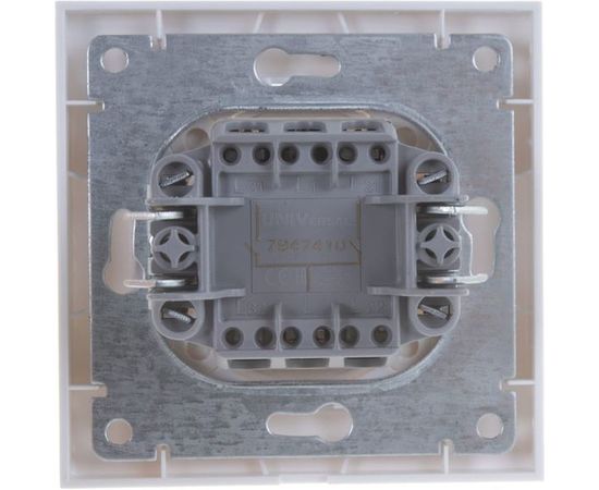Двухклавишный выключатель с подсветкой, белый UNIVersal Бриллиант 7947410 – изображение 5