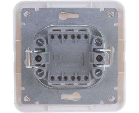 Выключатель UNIVersal Валери 2 клавиши, с подсветкой, белый В0123 – изображение 4