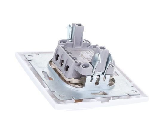 Двухклавишный выключатель с подсветкой, белый UNIVersal Севиль С0123 – изображение 3