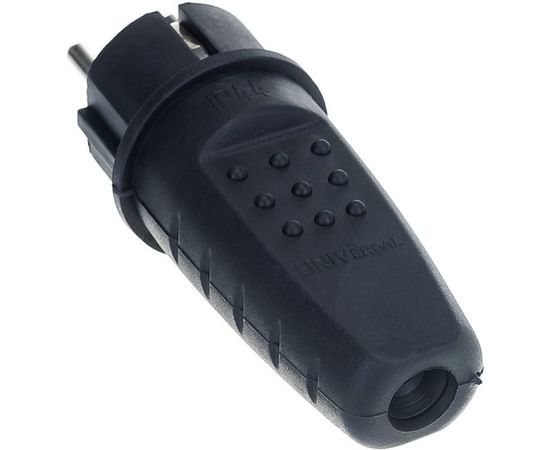 Прямая однофазная вилка, каучук UNIVersal 602227 – изображение 3