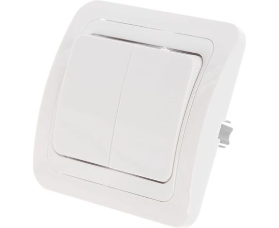 Выключатель UNIVersal Валери 2 клавиши, белый В0023 – изображение 7