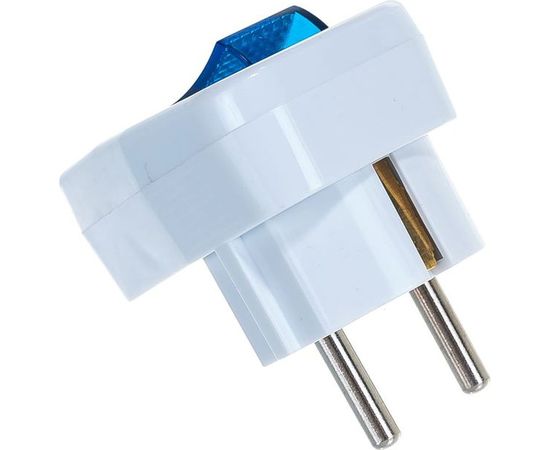 Вилка с выключателем с/з, белая 16А 250В UNIVersal 0056 – изображение 3