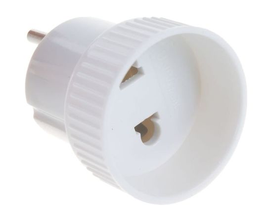 Адапте��-переходник без заземления, белый 6А 250В UNIVersal А109 – изображение 3