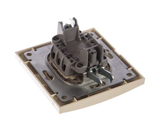 Одноклавишный выключатель с подсветкой, слоновая кость UNIVersal Бриллиант 7948615 – изображение 2