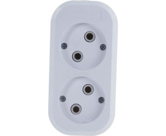 Колодка без заземления, 2 гнезда, AБС-пластик UNIVersal E202 – изображение 5