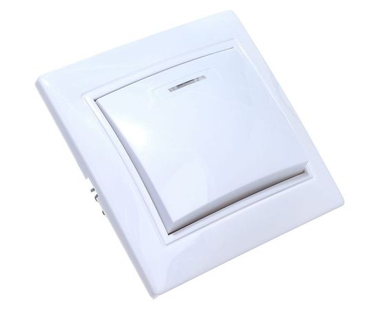 Одноклавишный выключатель с подсветкой, белый UNIVersal Севиль С0121 – изображение 4