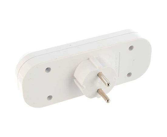 Плоский разветвитель 3 гнезда, без заземления, белый 10А 250В UNIVersal А203 – изображение 3