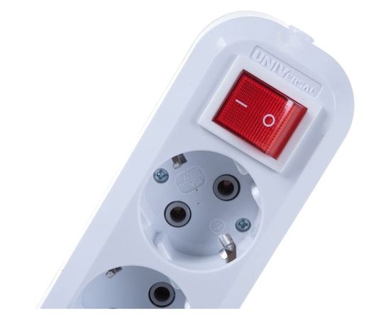 Колодка UNIVersal 6 гнезд, с/з с выключателем AБС-пластик S306 – изображение 2