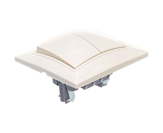 Выключатель, 2 клавиши UNIVersal Севиль слоновая кость ivory Б-С0023 – изображение 5