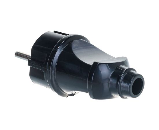 Прямая вилка с/з, черная 16А 250В UNIVersal А1010 – изображение 2