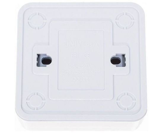 Двухклавишный выключатель, белый UNIVersal Олимп О0023 – изображение 3