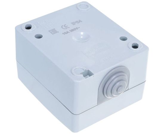 Проходной выключатель, 1 клавиша UNIVersal Аллегро IP54, серый 1276 – изображение 2